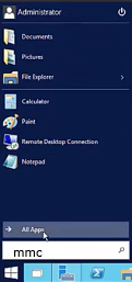 Windows 2016 Start Menu