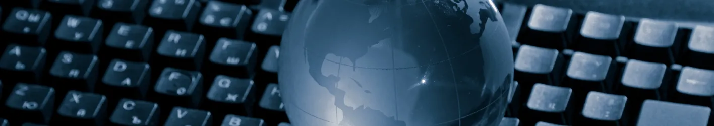 Globe on top of a keyboard