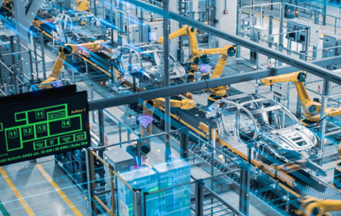 Auto Assembly Line in a factory